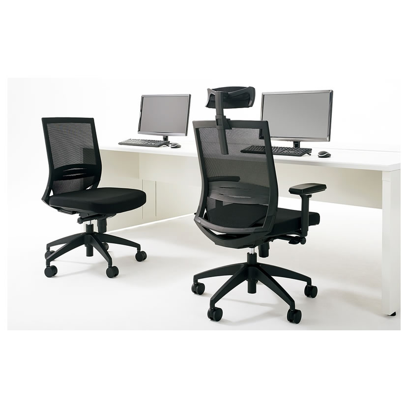 KC-KT60ML | KT-6シリーズ 背メッシュタイプ 肘なし 幅615×奥行584mm プラス(PLUS) [2]