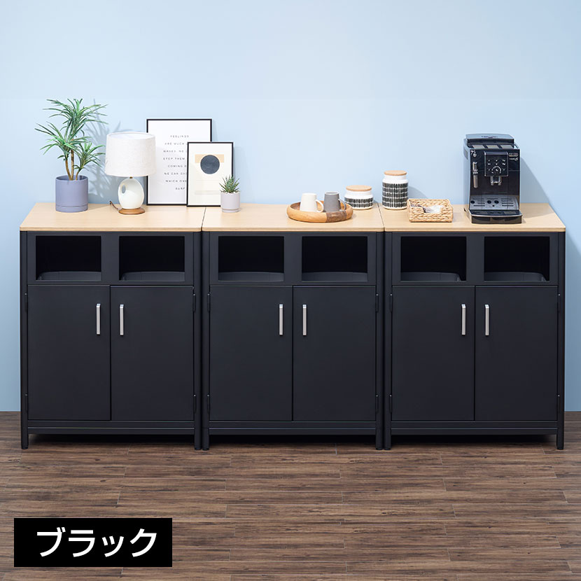 TRシリーズ ゴミ箱収納カウンター ゴミ箱2個セット 70L スチール製 抗菌加工 幅800mm×奥行550mm×高さ1000mm カウンター収納 ダストボックス キッチン ゴミ箱 収納 [3]