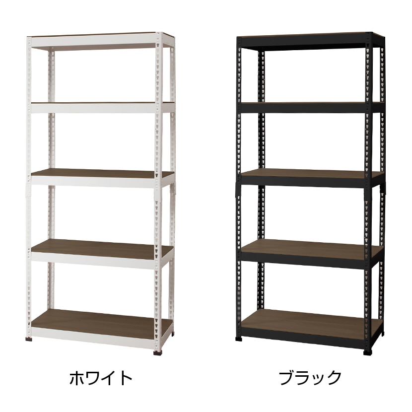 スチールラック 5段 ラック シェルフ 棚 メタル&ウッドラック 幅810×奥行410×高さ1800mm / MK-883H [2]