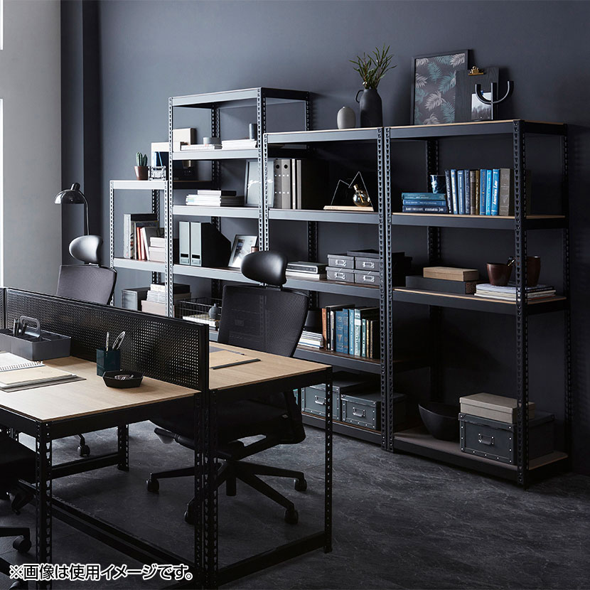 スチールラック 5段 ラック シェルフ 棚 メタル&ウッドラック 幅810×奥行410×高さ1800mm / MK-883H [4]