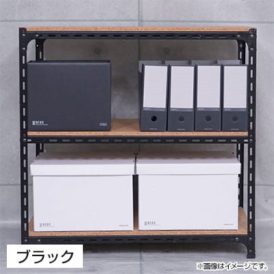 【本体】スチールアングル棚 収納棚 軽量 70kg 3段 幅1200×奥行600×高さ750mm [4]