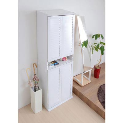 ルーバーシューズボックス 幅60 (2個組)/【外寸】(1台あたり)幅60.0×奥行33.0×高さ90.0cm/JKP-SGT-0101SET [2]