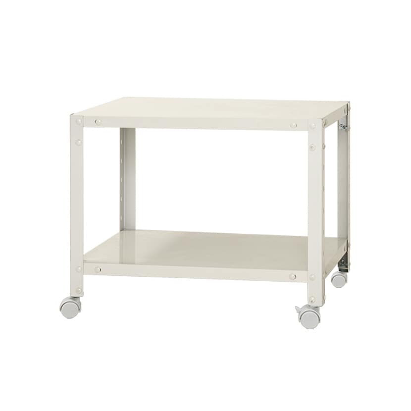 【本体】スチールラック スリムラック 2段 キャスター付き /幅600×奥行400×高さ485mm/KT-NSTRKN-036 [5]