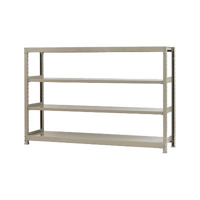 【本体】スチールラック 軽中量 150kg/段 単体 幅1800×奥行300×高さ1200mm-4段 [5]