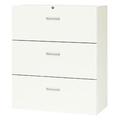 NAIKI(ナイキ) CWシリーズ ファイル引出し(3段)(下置き専用)幅899×奥行450×高さ1050mm スチール書庫 ラテラル書庫 スチールキャビネット オフィス収納【国産】 [4]