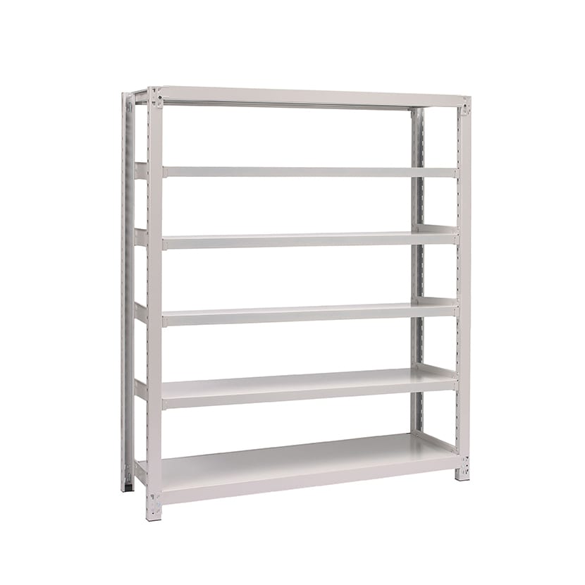 【本体】国産スチールラック 中量棚300kg/段 単体 ボルトレス 高さ2400×幅1200×奥行900×天地6段 [5]