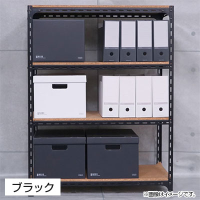 【本体】スチールアングル棚 収納棚 軽量 70kg 4段 幅1200×奥行300×高さ1500mm [4]