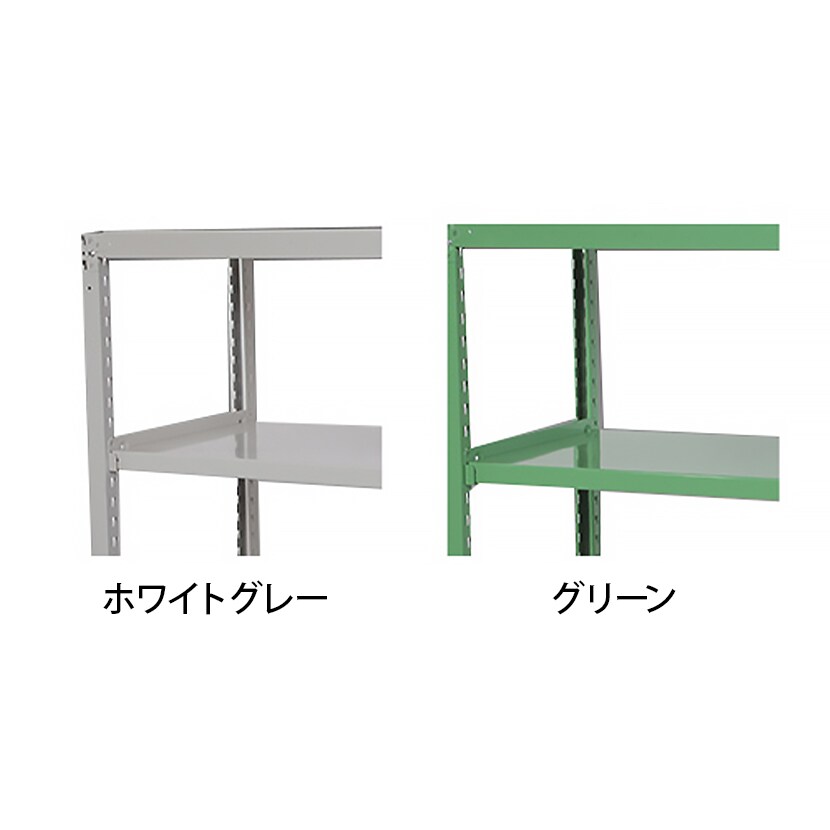 国産スチールラック 中量棚300kg/段 天地4段 ウレタンキャスター付き 収納棚 スチール棚 幅1200×奥行750×高さ1800mm キャスター直径150×高さ200mm [2]