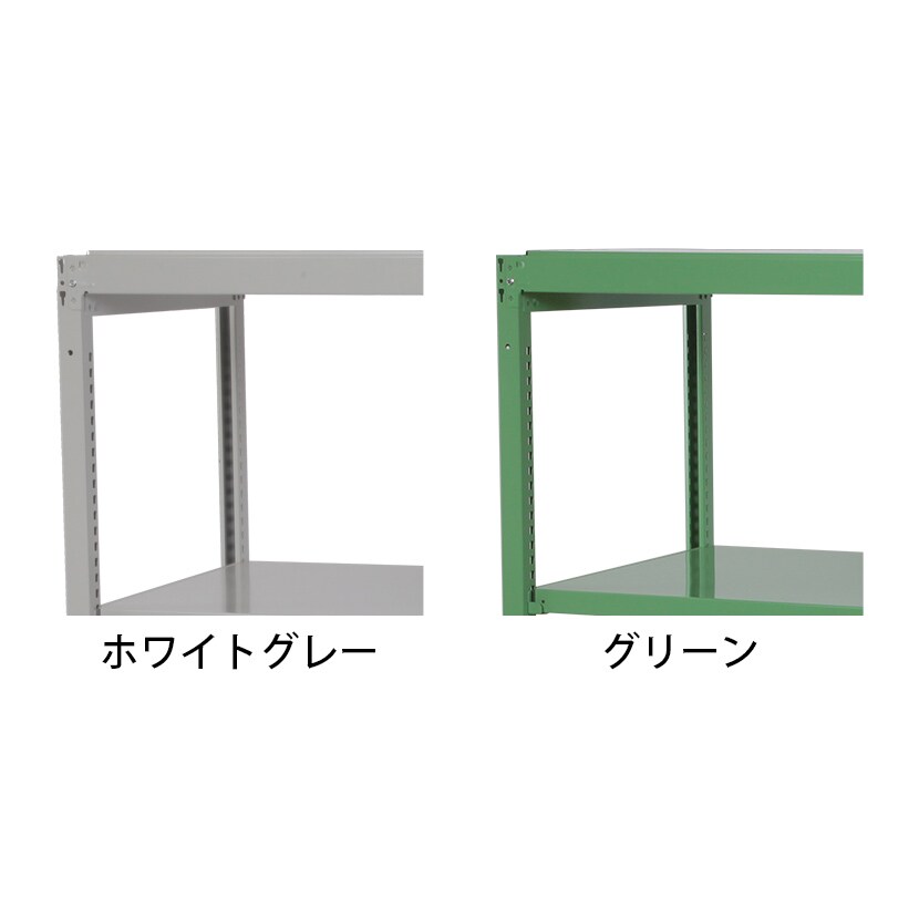 国産スチールラック 中軽量棚200kg/段 天地3段 ウレタンキャスター付き 収納棚 スチール棚 幅1200×奥行450×高さ1200mm キャスター直径130×高さ180mm [2]