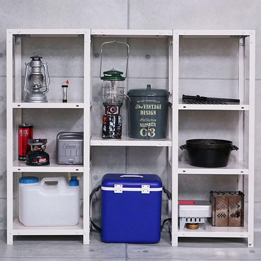 【本体】スチールラック スリムラック 3段 キャスター付き /幅700×奥行400×高さ635mm/KT-NSTRKN-146 [3]