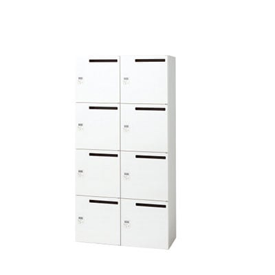 L6-180L-8MD | L6 ロッカー W4 ホワイト 8人用 ダイヤル錠 幅900×奥行450×高さ1770mm プラス(PLUS) パーソナルロッカー スチールロッカー オフィスロッカー オフィス収納 [3]