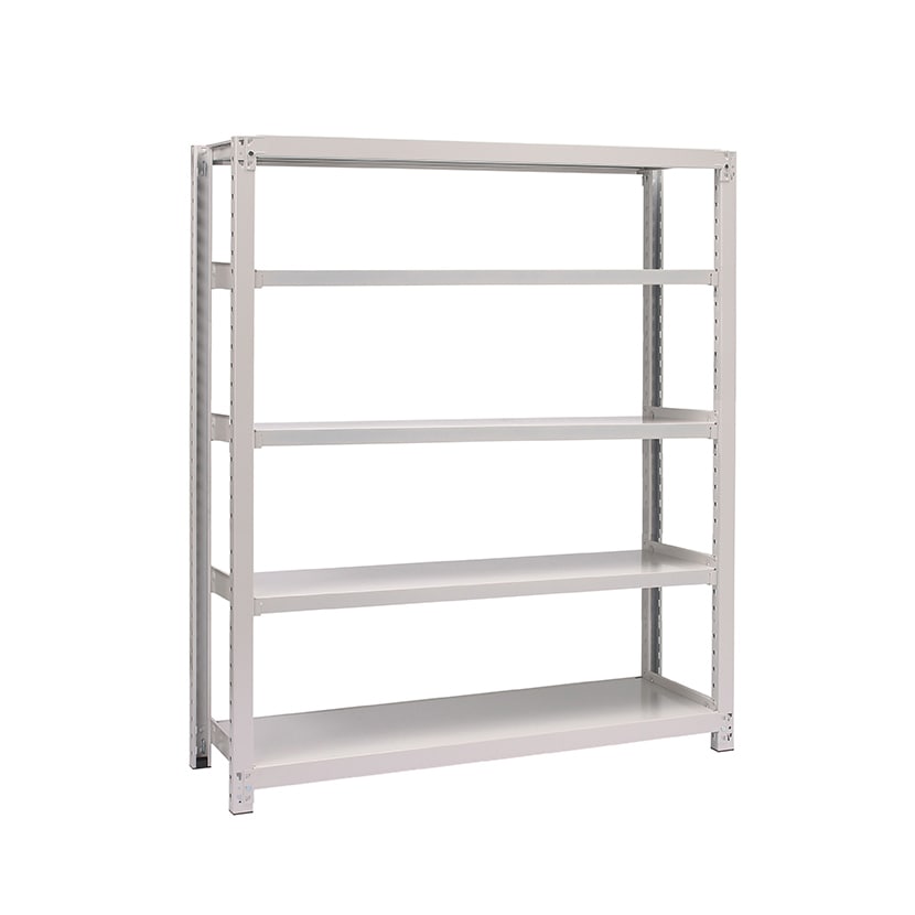 【本体】国産スチールラック 中量棚300kg/段 単体 ボルトレス 高さ2100×幅1500×奥行750×天地5段 [5]