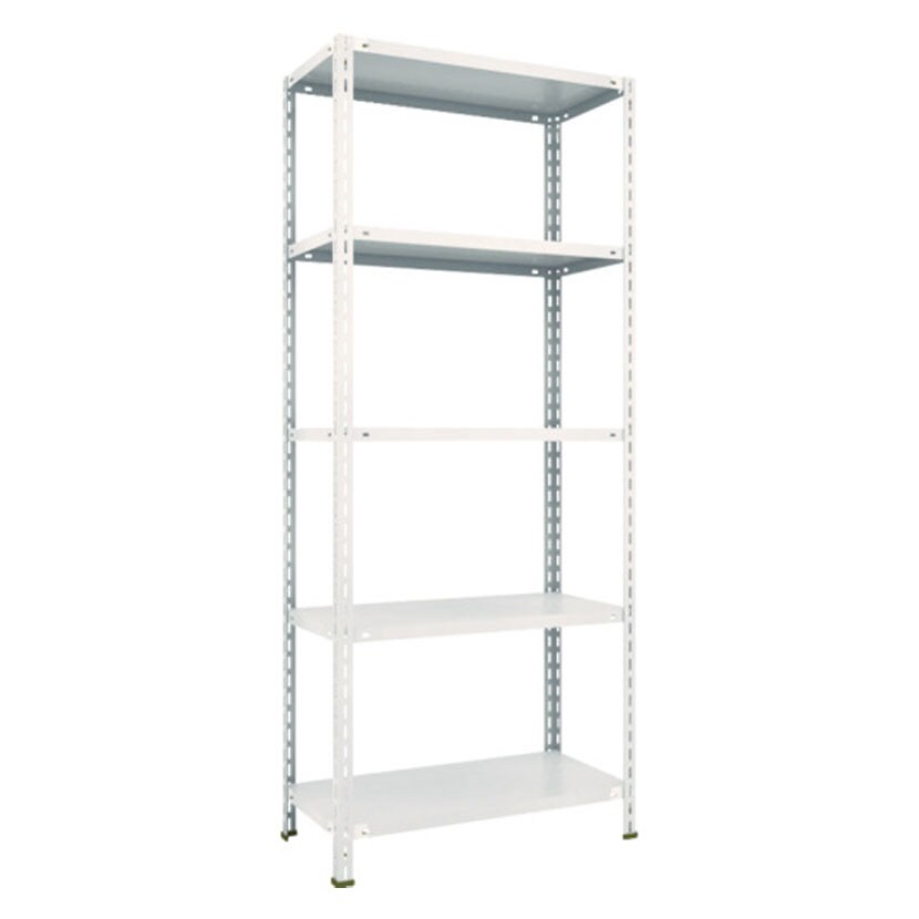 TRUSCO 軽量棚 中棚ボルトレス型 幅875×奥行450×高さ2100mm 5段 ネオグレー 503-8448 [3]