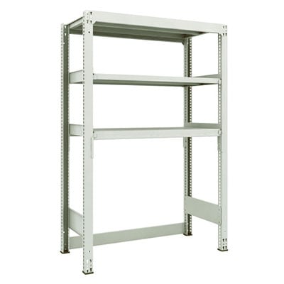【本体】 TRUSCO M3型中量棚 下段開放型 幅1200×奥行571×高さ1800mm 3段 単体 116-4191 [3]