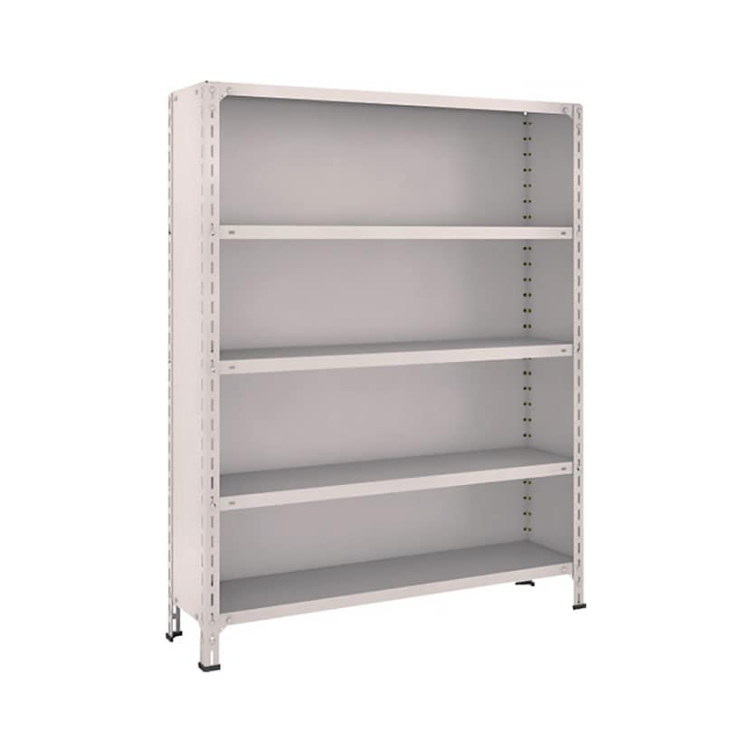 TRUSCO 軽量棚背板・側板付き 幅1200×奥行300×高さ1500mm 5段 ネオグレー 502-2657 [4]