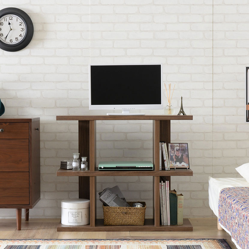 見せる収納 木製 マルチオープンシェルフ 2段 幅900×高さ765mm [4]