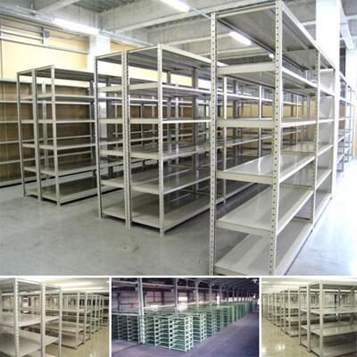 【本体】スチールラック 軽中量 200kg-単体 6段/幅1200×奥行450×高さ2400mm/KT-KRS-124524-S6 [4]