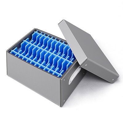 プラダン製スマホ収納ケース(22台用) W345×D240×H175mm [4]