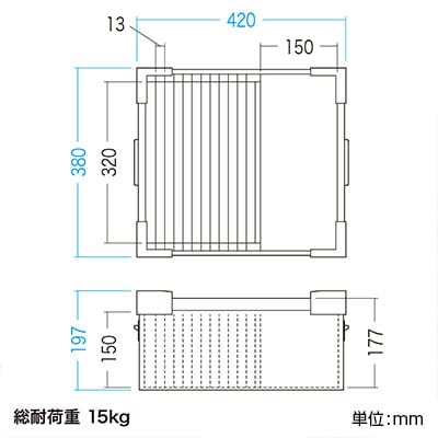 プラダン製タブレット収納簡易ケース(10台用) W420×D380×H197mm [2]