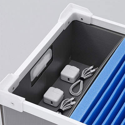 プラダン製タブレット収納簡易ケース(10台用) W420×D380×H197mm [3]