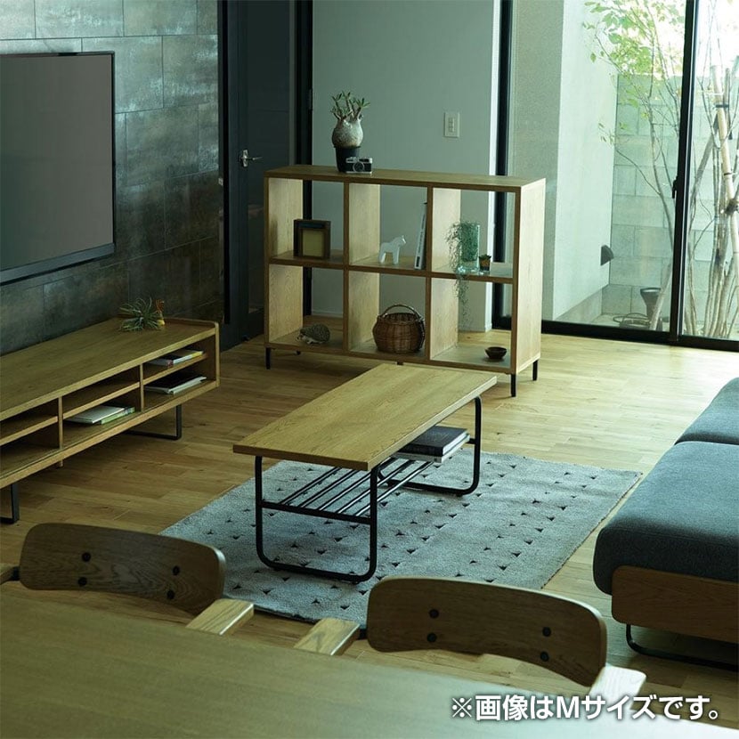 ADRS(アドレス) アレックス シェルフ Lサイズ 本棚 ディスプレイ クラッシックスタイル 本体:オーク突板 脚:スチール 幅1590×奥行350×高さ905mm [5]