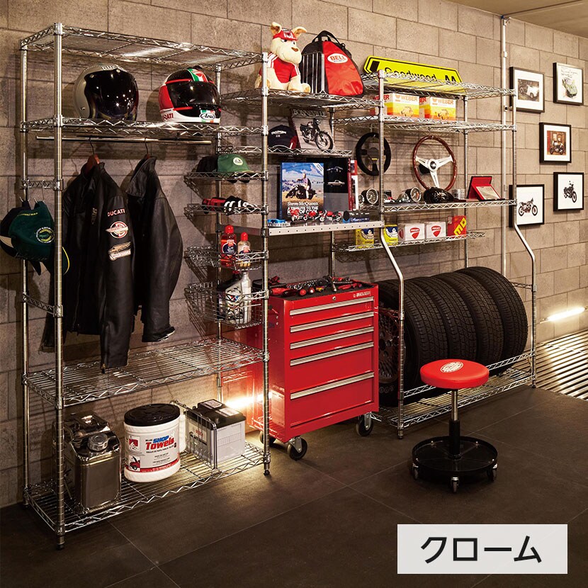 エレクター(ERECTA) ワイヤーシェルフ クローム 幅600×奥行600mm B2424C1 [3]