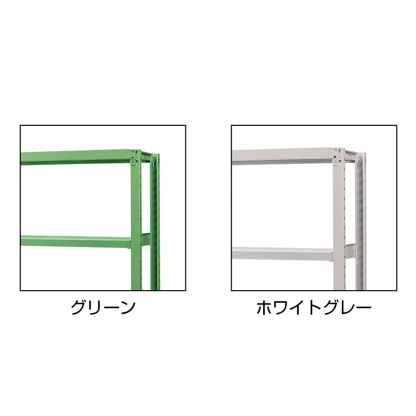 【追加/増設用】国産スチールラック 軽中量棚150kg/段 増設 ボルトレス 高さ1200x幅900x奥行300x天地3段 [2]