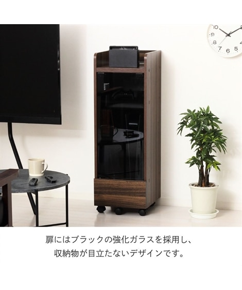 木目調ゲーム機収納スリムワゴン [5]