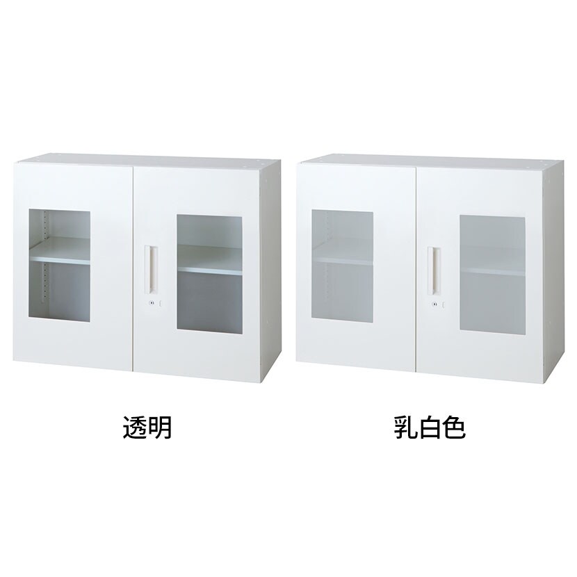 L6-A70AG | L6 ガラス両開き保管庫 上置き用 幅900×奥行400×高さ720mm プラス(PULS) [2]