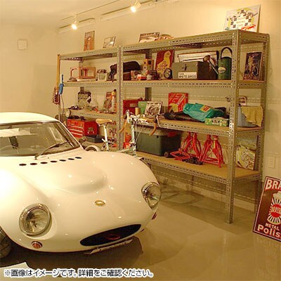 【本体】スチールボード棚 収納棚 2段 幅1800×奥行450×高さ450mm [2]