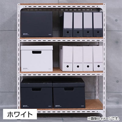 【本体】スチールアングル棚 収納棚 軽量 70kg 4段 幅1200×奥行450×高さ1800mm [3]