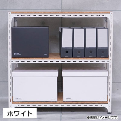 【本体】スチールアングル棚 収納棚 軽量 70kg 3段 幅750×奥行450×高さ750mm [3]