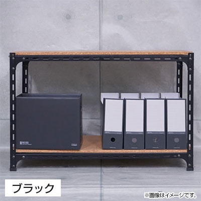 【本体】スチールアングル棚 収納棚 軽量 70kg 2段 幅300×奥行300×高さ600mm [4]