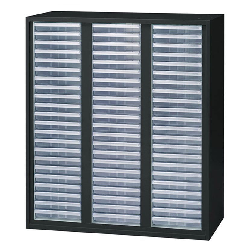 L6-105KA-AT | L6 クリアキャビ浅型3列 SBK ブラック 幅900×奥行450×高さ1050mm プラス(PLUS) [5]