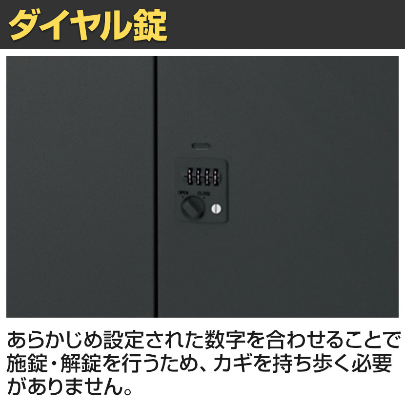 L6-105L-4MD | L6 パーソナルロッカー SBK ブラック 4人用 ダイヤル錠 幅900×奥行450×高さ1050mm プラス(PLUS) スチールロッカー オフィスロッカー オフィス収納 [3]