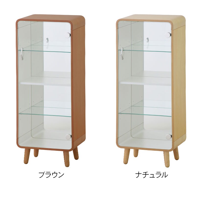 コレクションケース ショーケース ガラスケース シェルフ ラック 収納棚 収納 ガラス 扉 フィギィア キャビネット コレクター コンパクト 幅360×奥行265×高さ890mm [2]