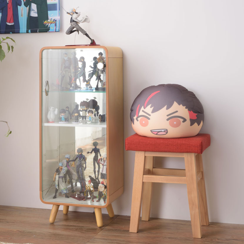 コレクションケース ショーケース ガラスケース シェルフ ラック 収納棚 収納 ガラス 扉 フィギィア キャビネット コレクター コンパクト 幅360×奥行265×高さ890mm [3]