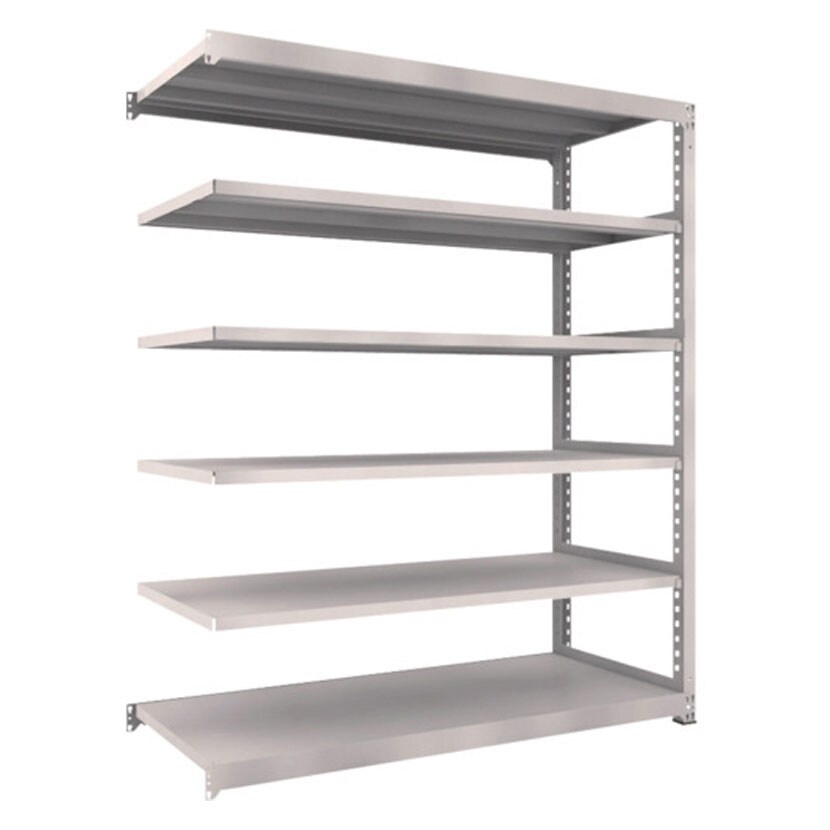 【追加/増設用】TRUSCO M5型中量棚 幅1800×奥行721×高さ2100mm 6段 連結 ネオグレー 509-1519 [4]