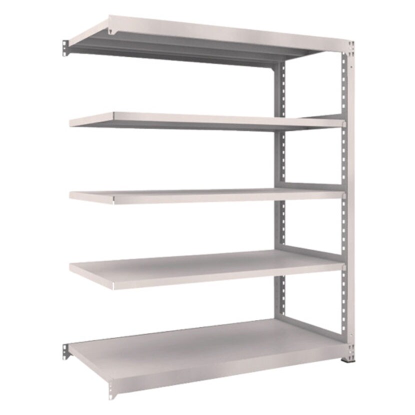 【追加/増設用】TRUSCO M5型中量棚 幅1500×奥行721×高さ1800mm 5段 連結 ネオグレー 509-1187 [4]