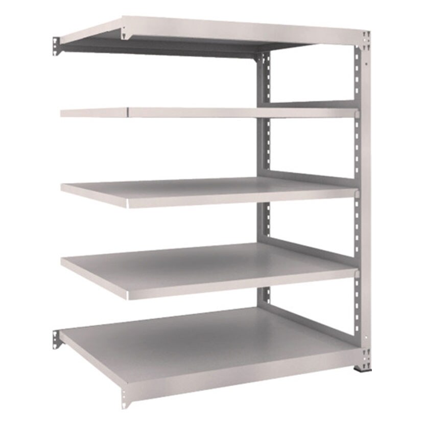 【追加/増設用】TRUSCO M3型中量棚 幅1200×奥行921×高さ1500mm 5段 連結 ネオグレー 508-9671 [5]