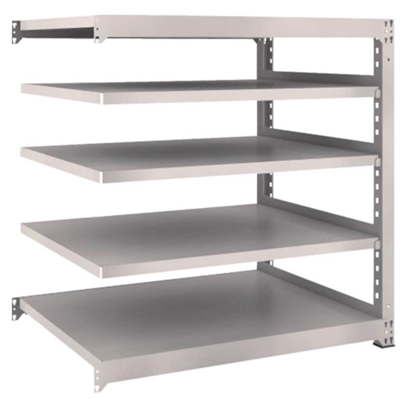 【追加/増設用】TRUSCO M3型中量棚 幅1200×奥行921×高さ1200mm 5段 連結 ネオグレー 508-4741 [5]