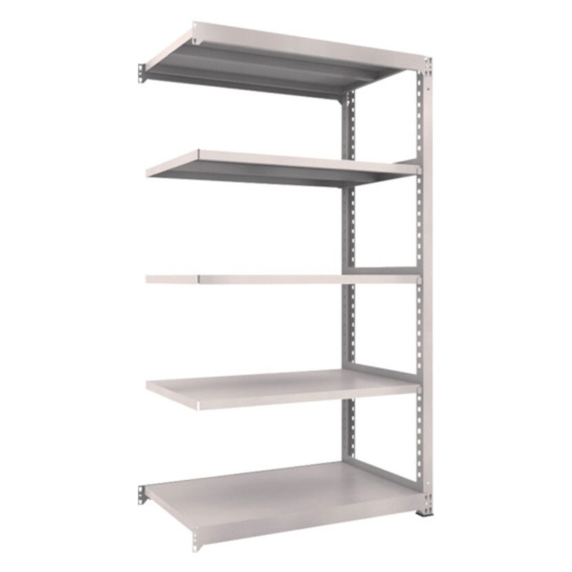 【追加/増設用】TRUSCO M3型中量棚 幅1200×奥行721×高さ2100mm 5段 連結 ネオグレー 509-0253 [5]