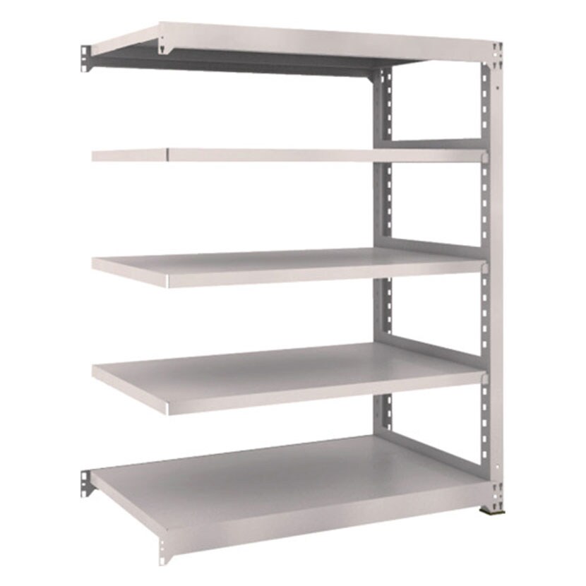 【追加/増設用】TRUSCO M3型中量棚 幅1200×奥行721×高さ1500mm 5段 連結 ネオグレー 508-9638 [5]