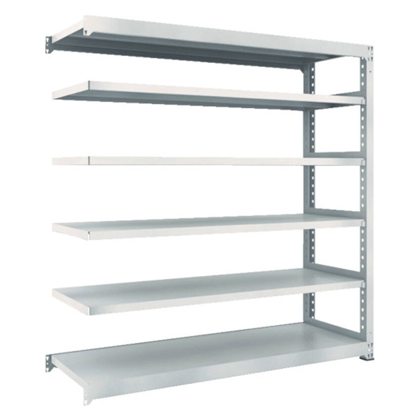 【追加/増設用】TRUSCO M3型中量棚 幅1200×奥行571×高さ1800mm 6段 連結 ネオグレー 780-2056 [5]