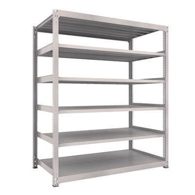 【本体】 TRUSCO M3型中量棚 幅1800×奥行1121×高さ2100mm 単体型 ネオグレー 856-4038 [5]