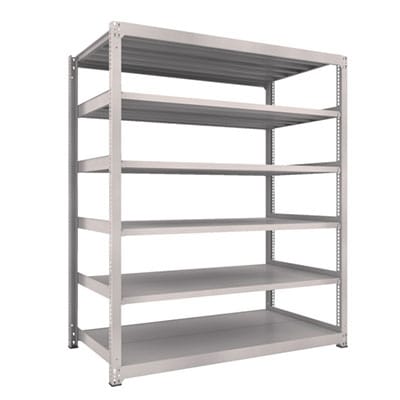 【本体】 TRUSCO M3型中量棚 幅900×奥行1121×高さ2100mm 単体型 ネオグレー 856-4035 [5]