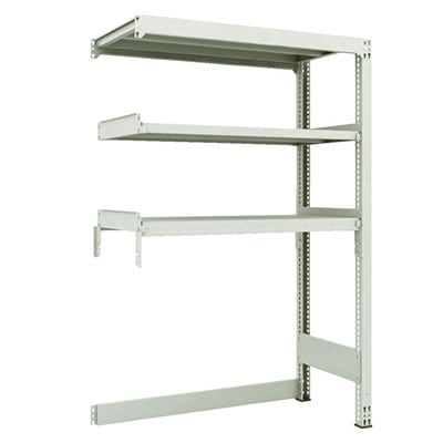 【追加/増設用】 TRUSCO M3型中量棚 下段開放型 幅1200×奥行571×高さ1800mm 3段 連結 116-4200 [3]