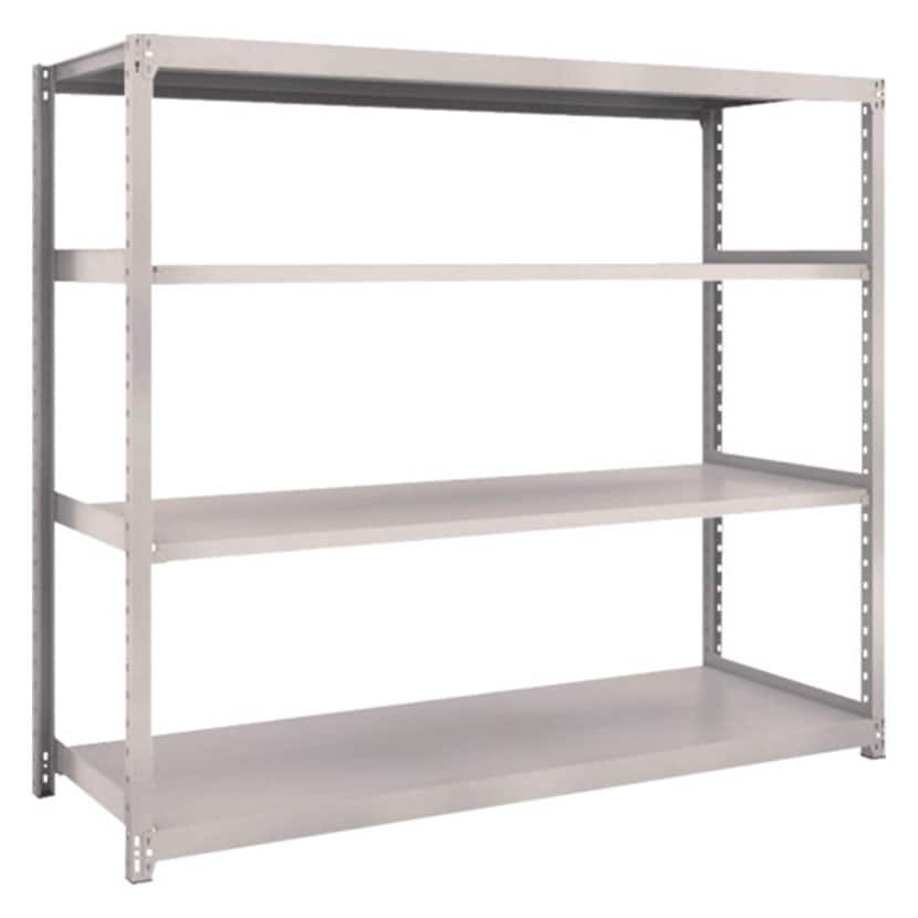 【本体】TRUSCO M2型軽中量棚 幅1760×奥行600×高さ1500mm 4段 単体 ネオグレー 506-7022 [5]