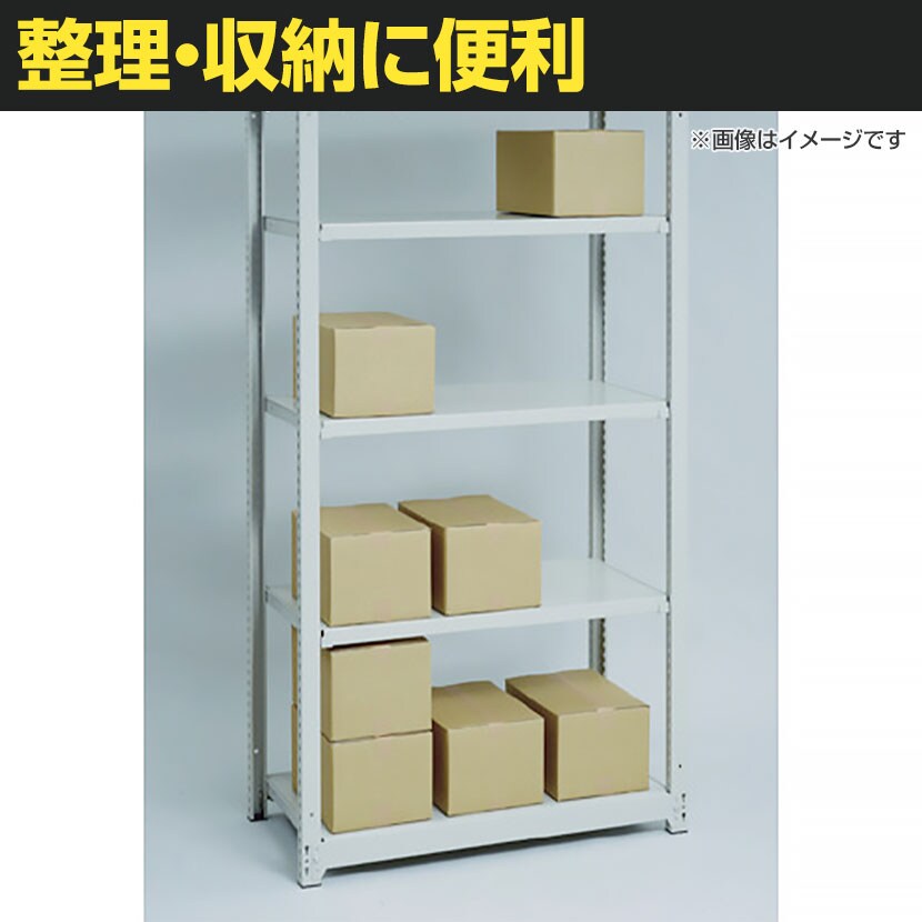 【追加/増設用】TRUSCO M1.5型軽中量棚 幅1760×奥行295×高さ2400mm 6段連結 ネオグレー 450-0407 [2]