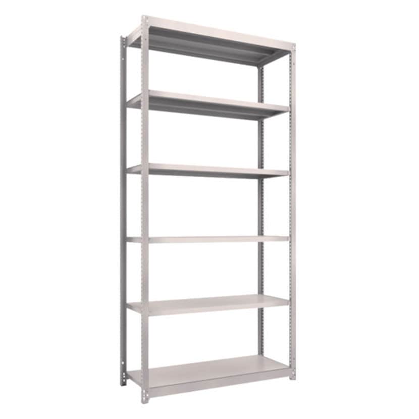 【本体】TRUSCO M1.5型軽中量棚 幅1160×奥行445×高さ2400mm 6段単体 ネオグレー 450-0199 [5]